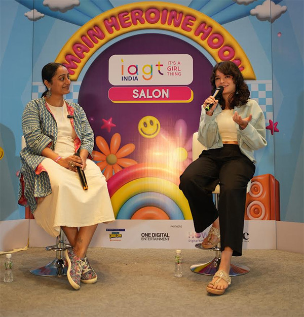 From L to R: Aakanksha Gupta, Founder &amp; CEO, The Other Circle, and Maalavika Manoj (Mali), Singer &amp; Songwriter for the ‘Shaping Your Future With Your Present Self’ panel.