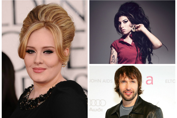 Adele, Amy Winehouse and James Blunt lead best-selling UK albums of the ...