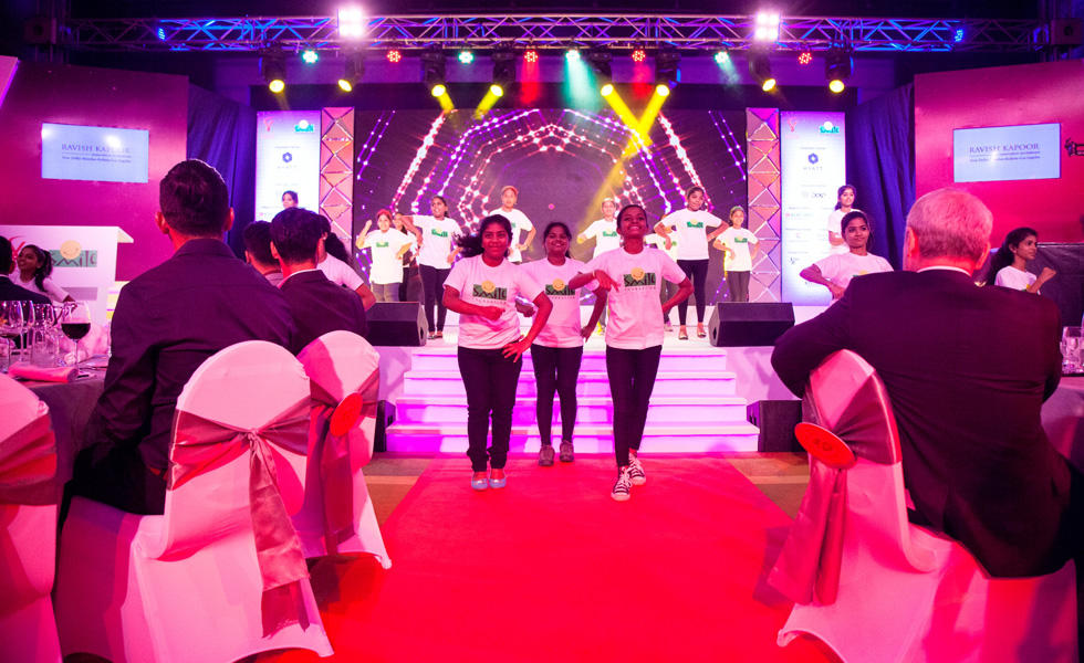 Smile Foundation kids perform at the the Virat Kolhi Foundation and Smile Foundation Charity Gala Dinner