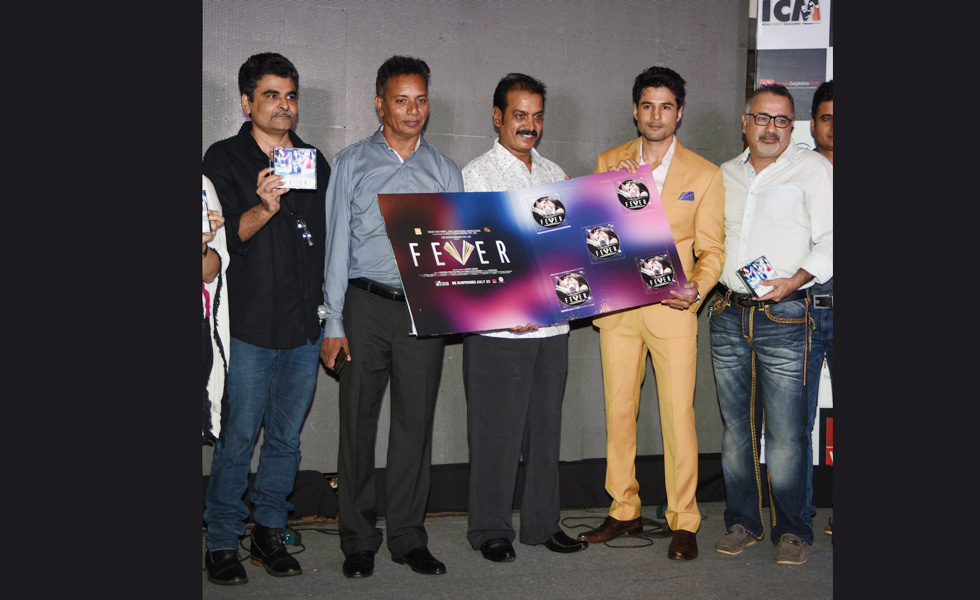 Director Rajeev Jhaveri, Ravi Agarwal, Rajath Manjunath, Rajeev Khandelwal and Ajay Chabaria at the music launch of Fever