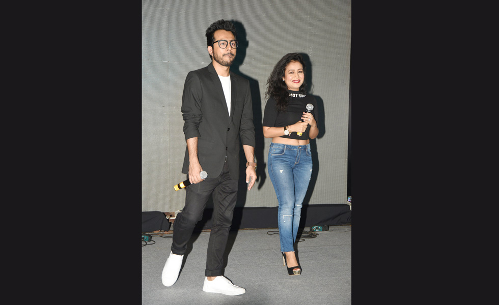 Neha and Tony Kakkar at the music launch of FEVER