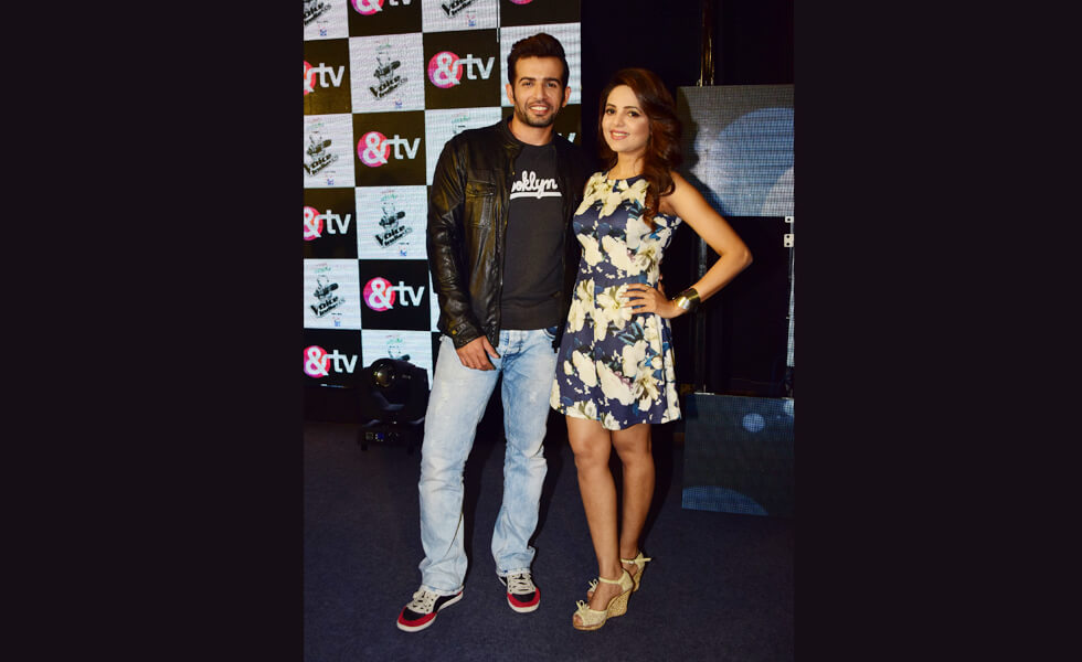  Jay Bhanushali and Sugandha Mishra at the launch of &TV's The Voice India Kids