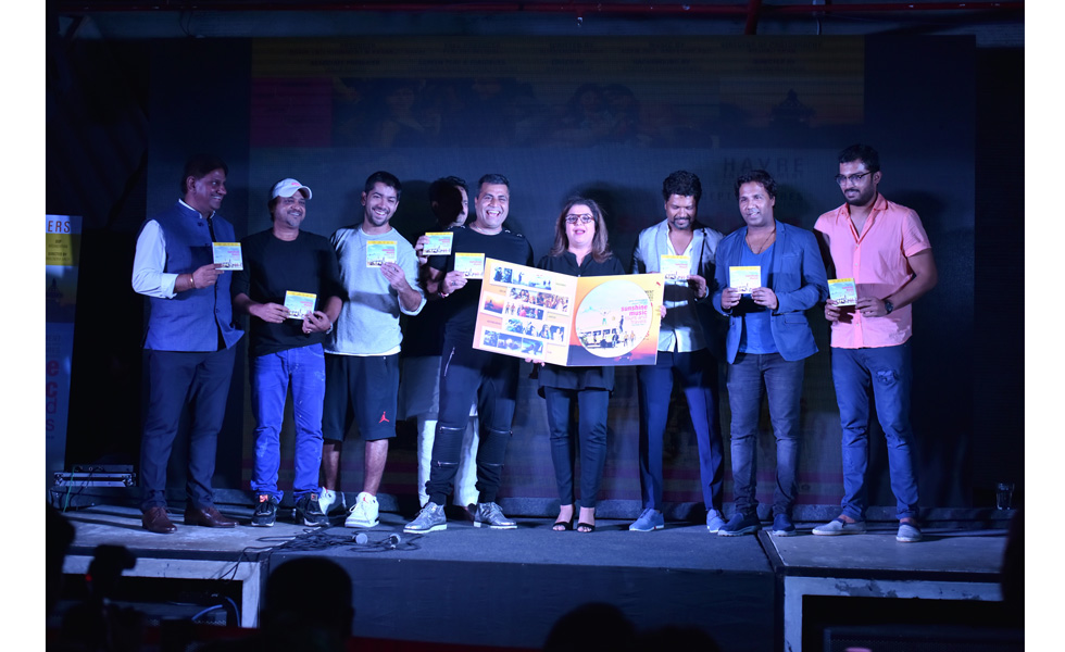 Sajid Ali, Rohit Dhawan, Shailendra Singh, Farah Khan, Adam and Eddie at the music launch of SMTT