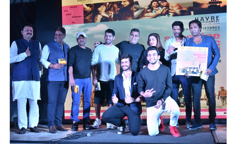 Sajid Ali, Rohit Dhawan, Shailendra Singh, Farah Khan, Adam and Eddie, Sunny Kaushal and Ashrut Jain at the music launch of SMTT