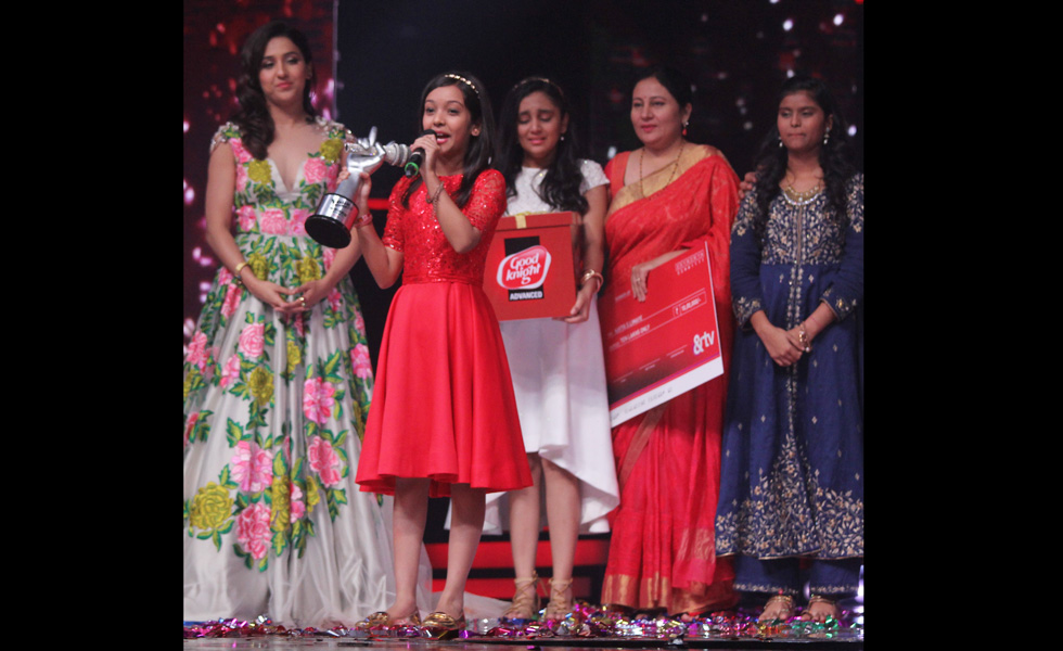 An emotional Nishtha Sharma at The Voice India Kids Grand Finale