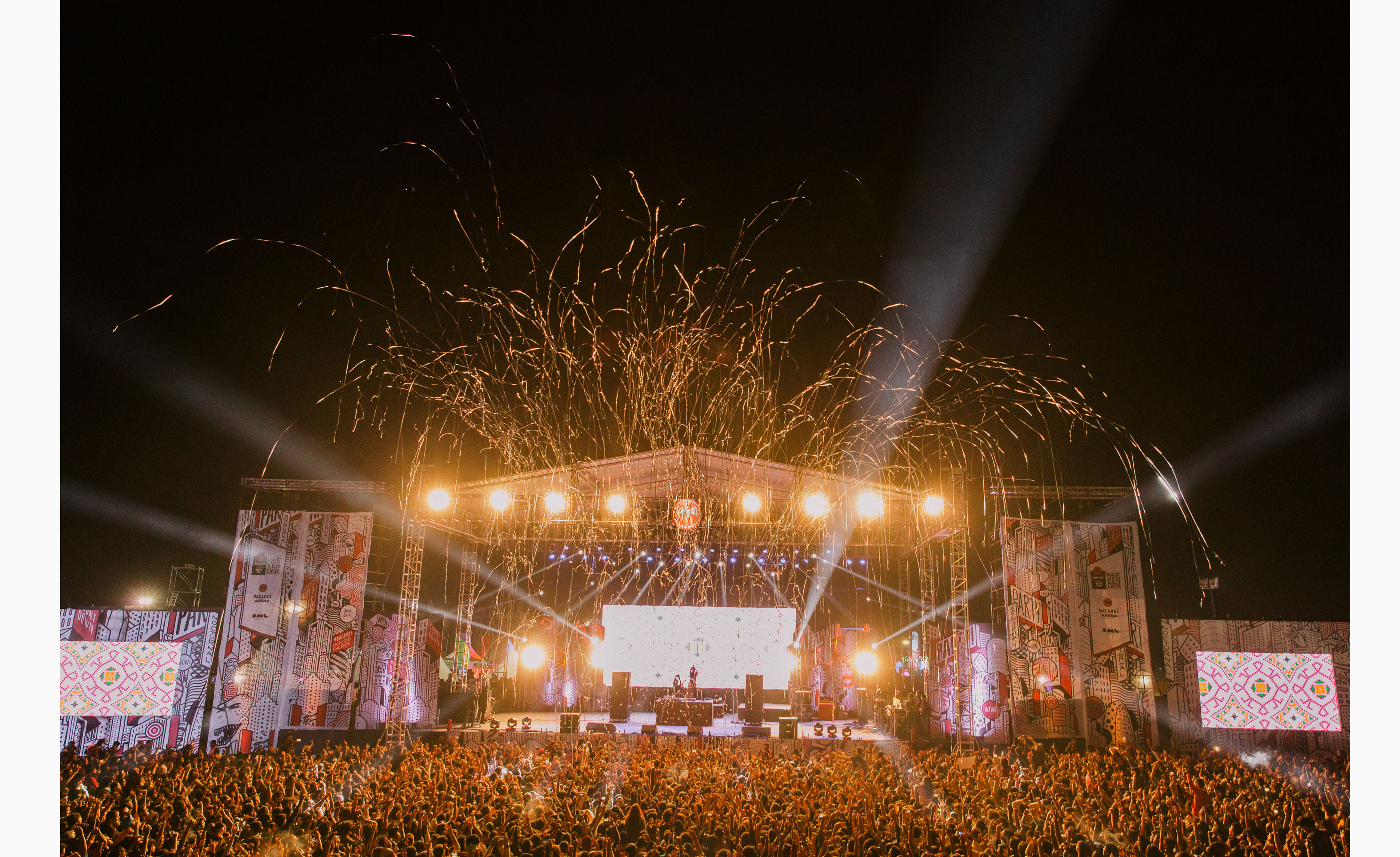 Nucleya's set on Day One of the Pune edition of BACARDI NH7 Weekender. Photo credit - Maanas Singh