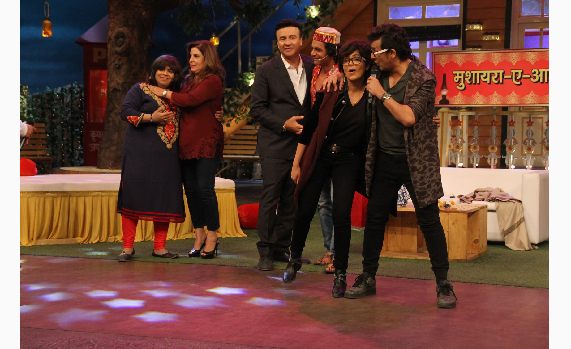 Sonu Nigam, Anu Malik, Farah Khan, Kiku Sharda