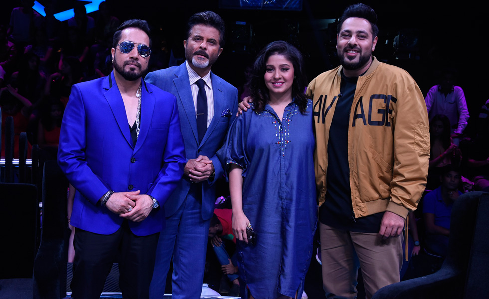 Mika Singh, Anil Kapoor, Sunidhi Chauhan and Badshah on the set of Dil Hai Hindustani 2