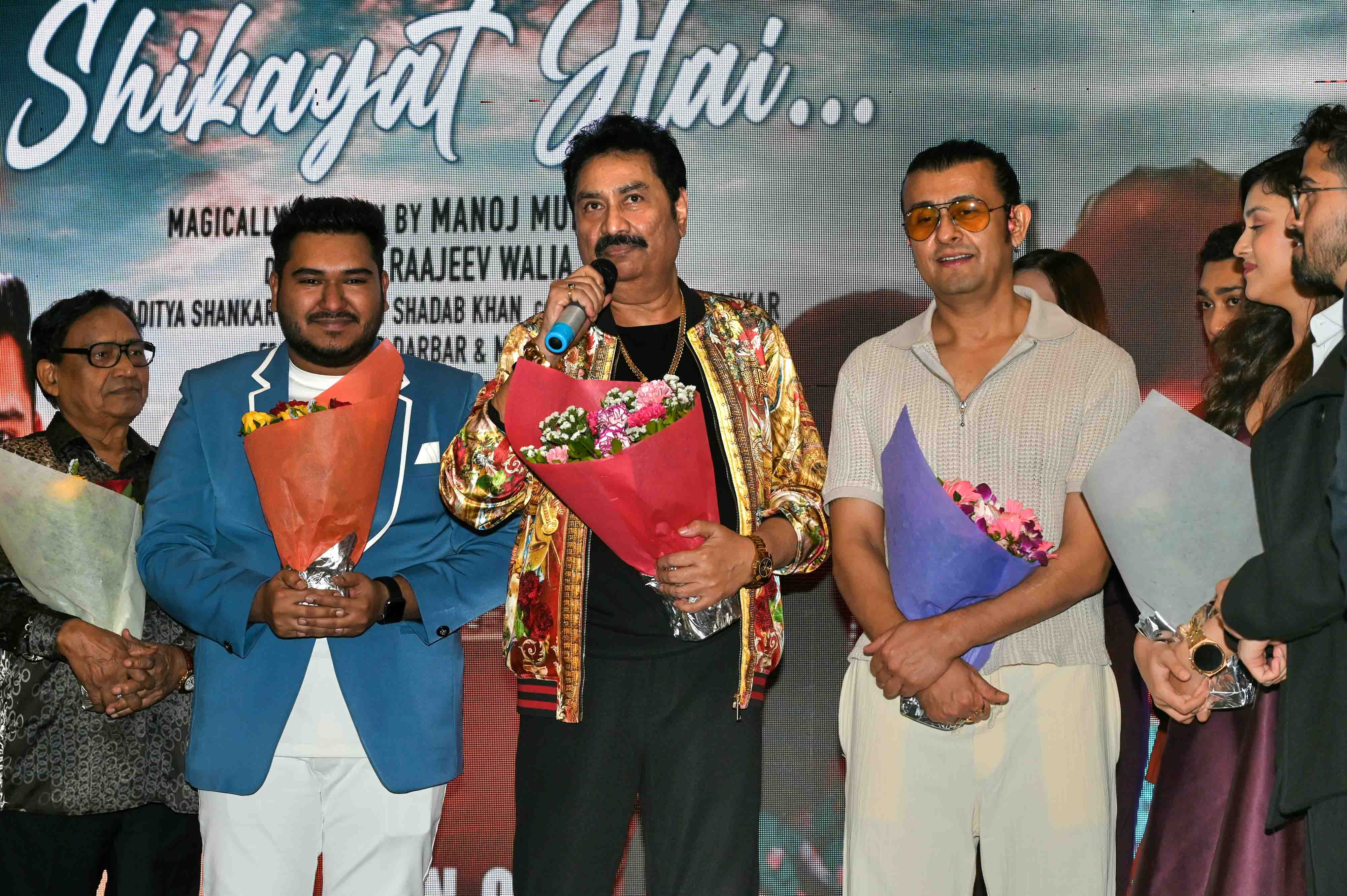 Aditya Shankar with Kumar Sanu and Sonu Nigam 