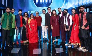 Rangoon team on sets of Indian Idol 9